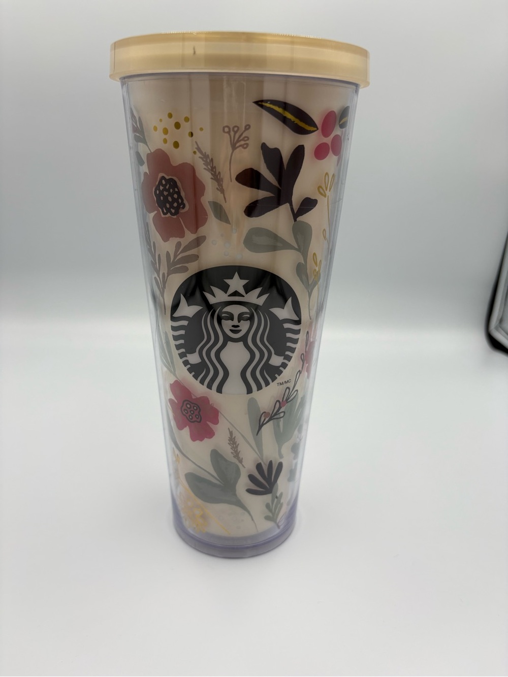 2014 Starbucks Floral Harvest Venti (24oz) Cold Cup Tumbler